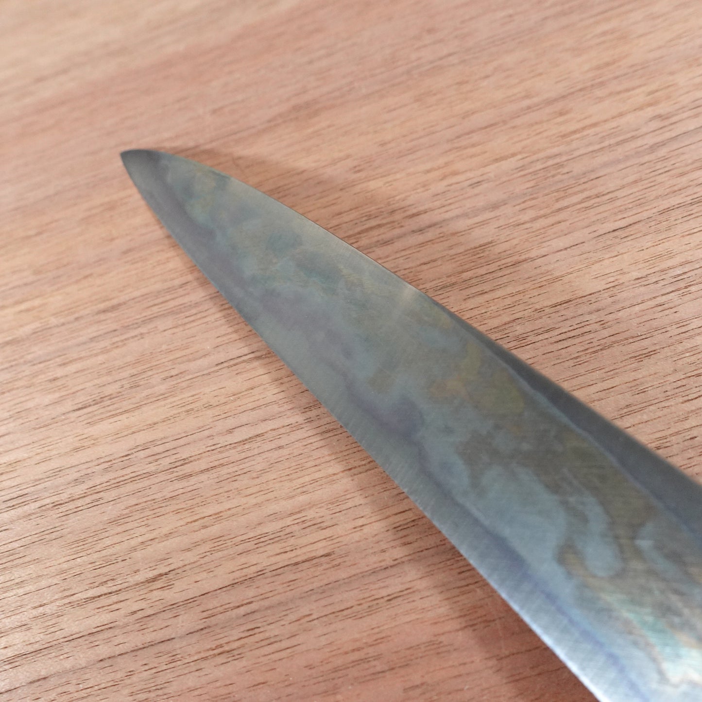 [HYPER REBORN] Yukifuji Yanagiba Knife, Sharpened, Water Buffalo Handle, Sashimi Knife, Black Oxide Finish, Lightly Used, 240mm