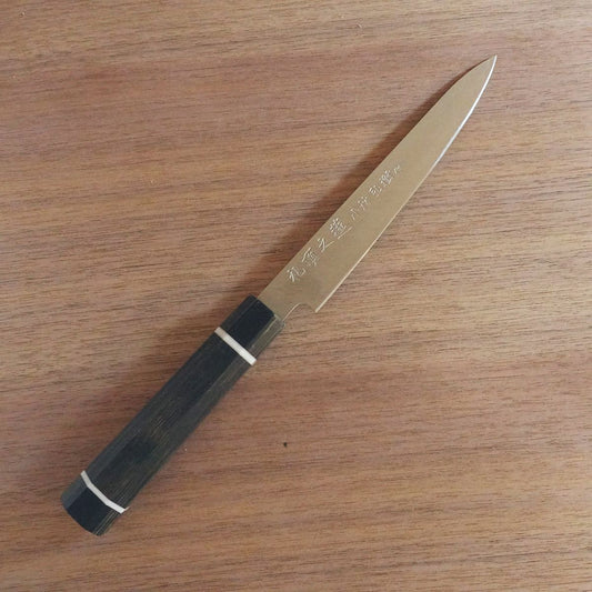 Raicho-no-Ren Petty Knife, Sharpened, R2 Powder Steel, Hiroki Kobayashi, Decorative Cutting, 155mm