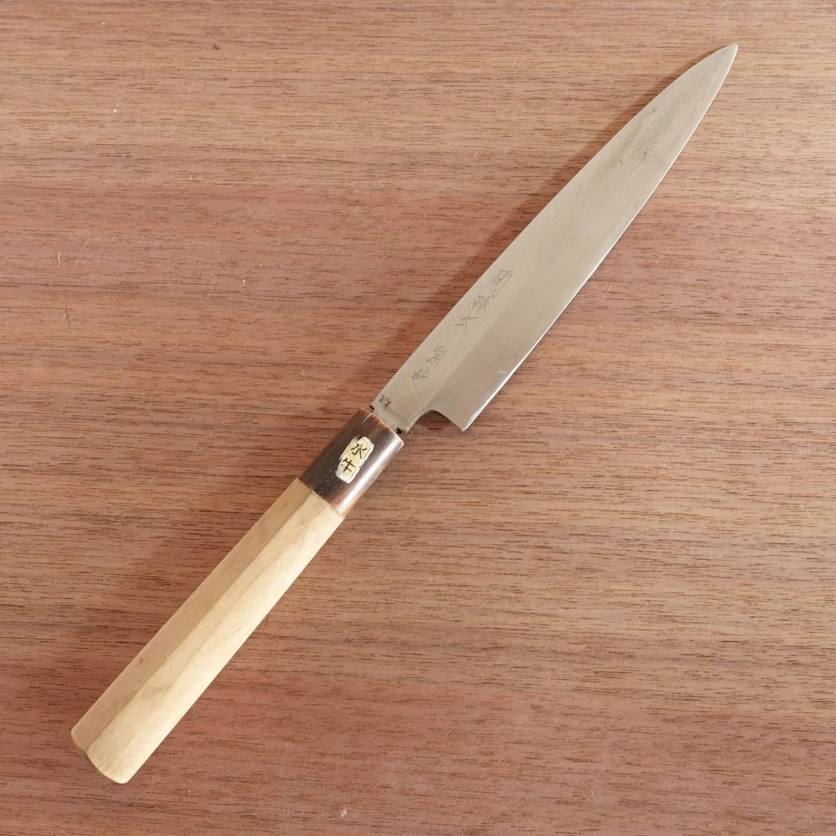 Seki Magoroku Yanagiba Knife, Sharpened, Shichiku Series, Water Buffalo Handle, Sashimi Knife, 180mm