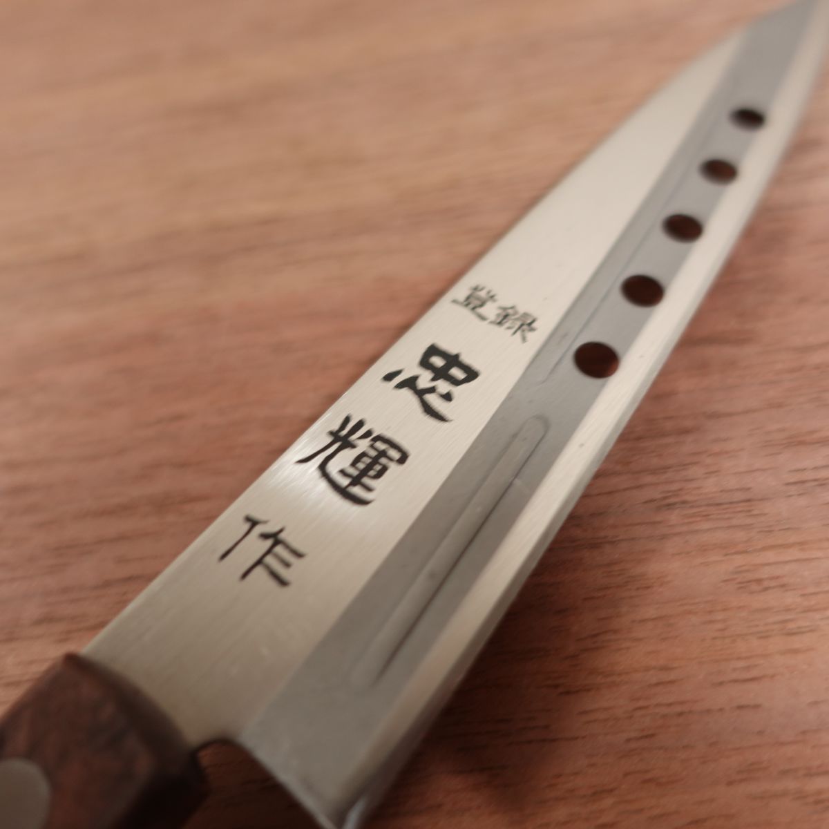 Tadateru Petty Knife, Sharpened, Fruit Knife, Granton Edge, Stainless Steel, Nearly Unused Stored Item, 140mm