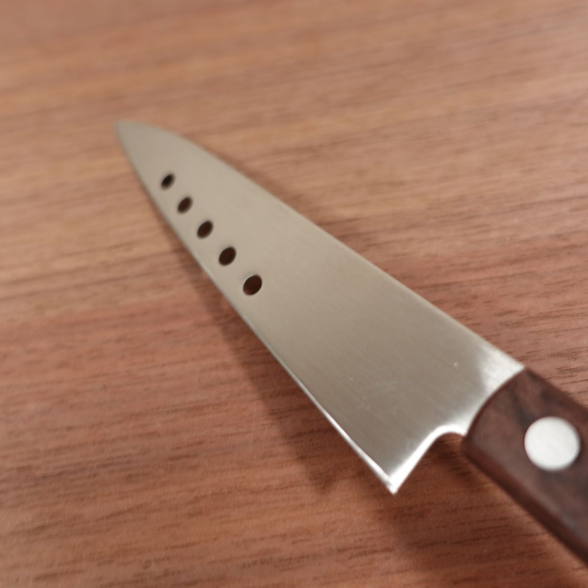 Tadateru Petty Knife, Sharpened, Fruit Knife, Granton Edge, Stainless Steel, Nearly Unused Stored Item, 140mm