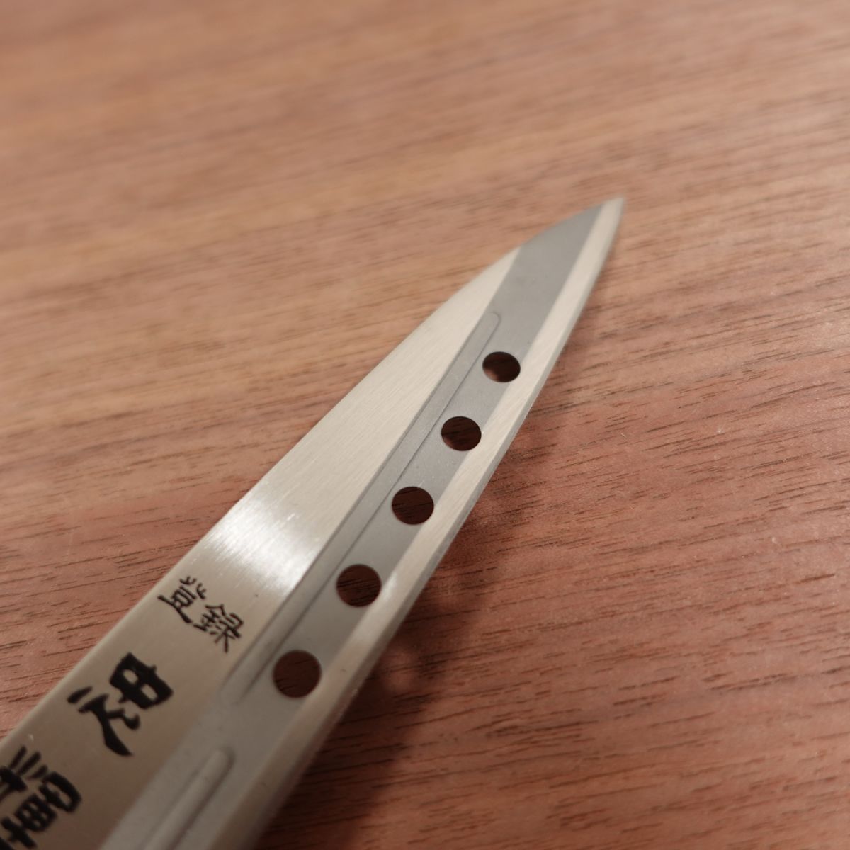 Tadateru Petty Knife, Sharpened, Fruit Knife, Granton Edge, Stainless Steel, Nearly Unused Stored Item, 140mm