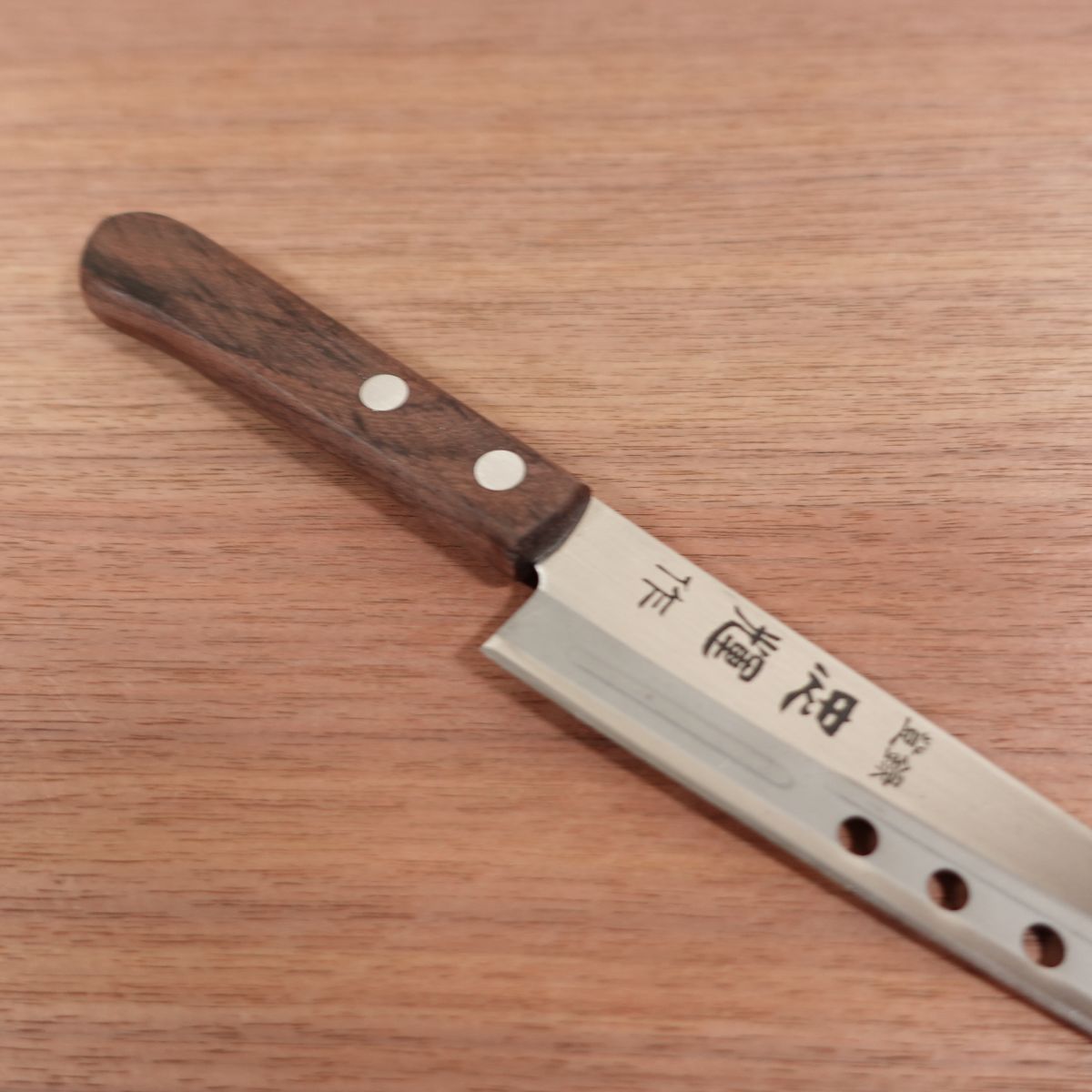 Tadateru Petty Knife, Sharpened, Fruit Knife, Granton Edge, Stainless Steel, Nearly Unused Stored Item, 140mm
