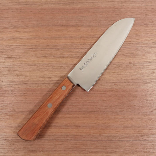 Kiya Yasuhiro Santoku Knife, Sharpened, Hon-Warikomi, All-Purpose Knife, Rivet Cap Detached, 165mm