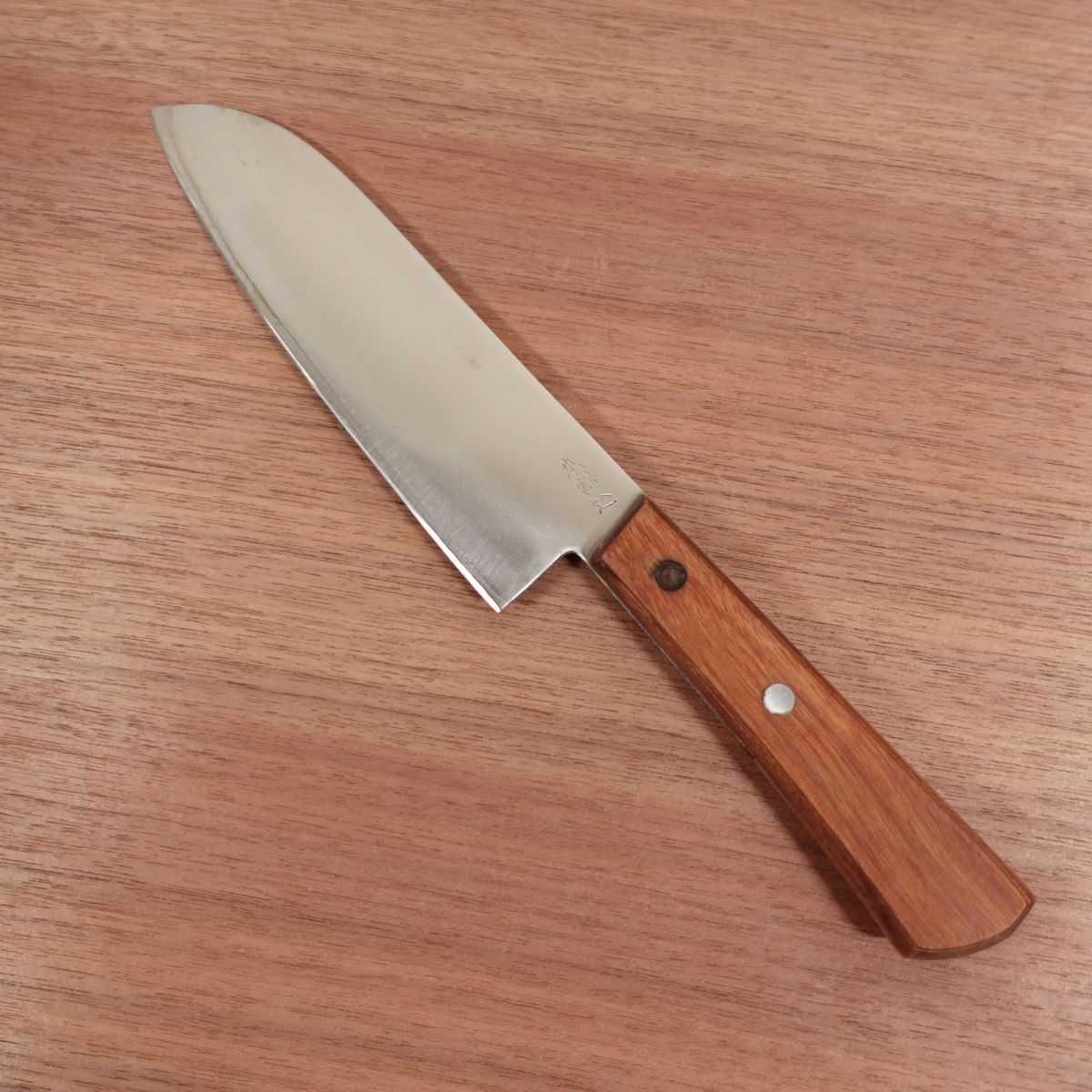 Kiya Yasuhiro Santoku Knife, Sharpened, Hon-Warikomi, All-Purpose Knife, Rivet Cap Detached, 165mm