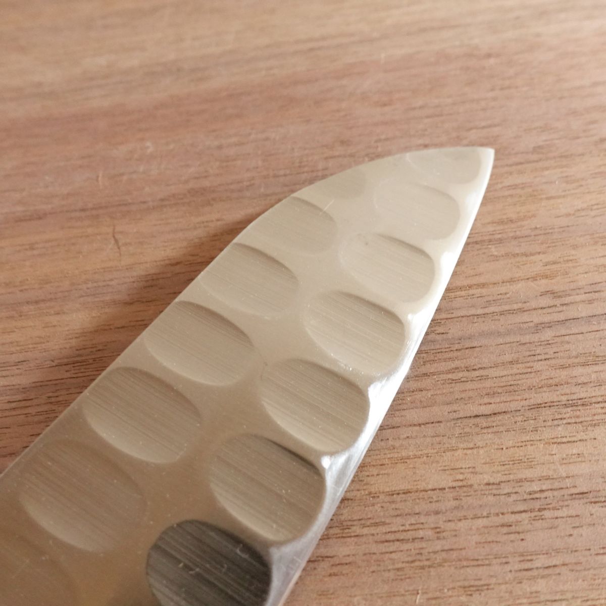 Glestain Santoku Knife, Sharpened, All-Purpose Knife, Dimpled, Slightly Single Bevel, Lightly Used, 170mm