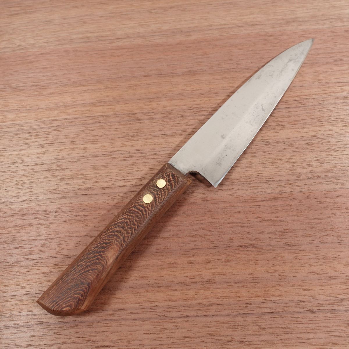 Kikuichi Funayuki Knife, Sharpened, Mioroshi Deba, Nara Kikuichi, Carbon Steel, Western Handle, 170mm