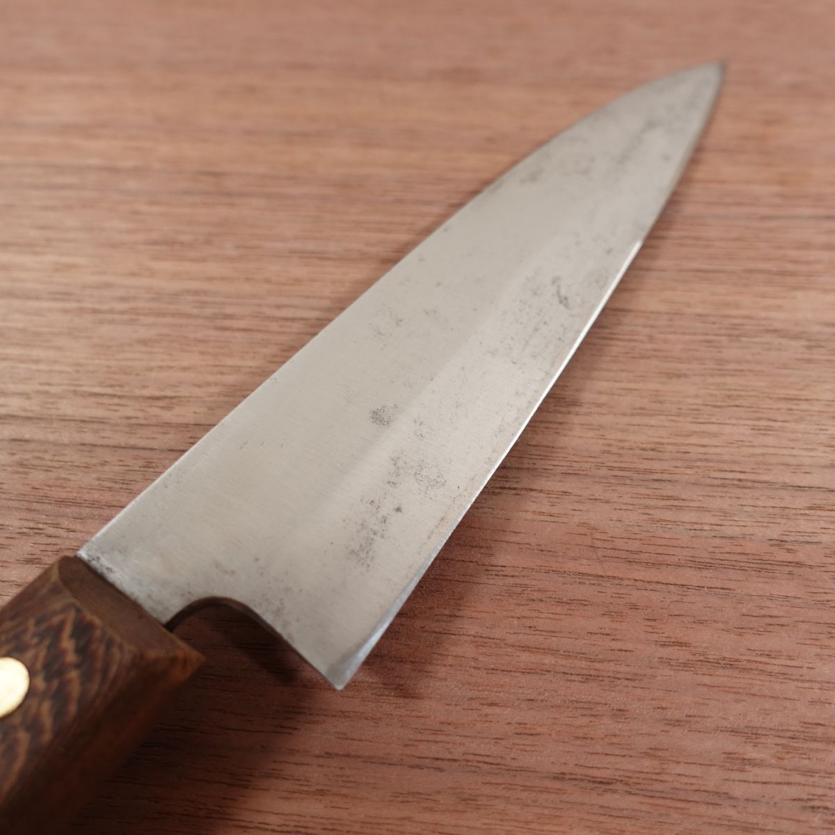 Kikuichi Funayuki Knife, Sharpened, Mioroshi Deba, Nara Kikuichi, Carbon Steel, Western Handle, 170mm