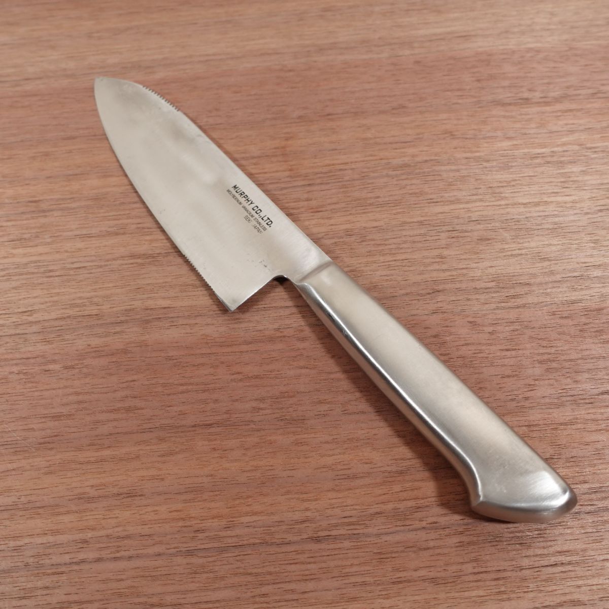 MURPHY Santoku Knife, Sharpened, Murphy Okada, All-Purpose Knife, Serrated Edge, All Stainless Steel, 165mm