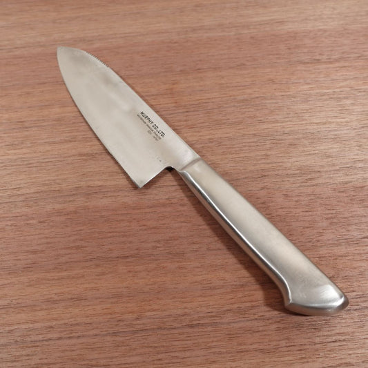 MURPHY Santoku Knife, Sharpened, Murphy Okada, All-Purpose Knife, Serrated Edge, All Stainless Steel, 165mm