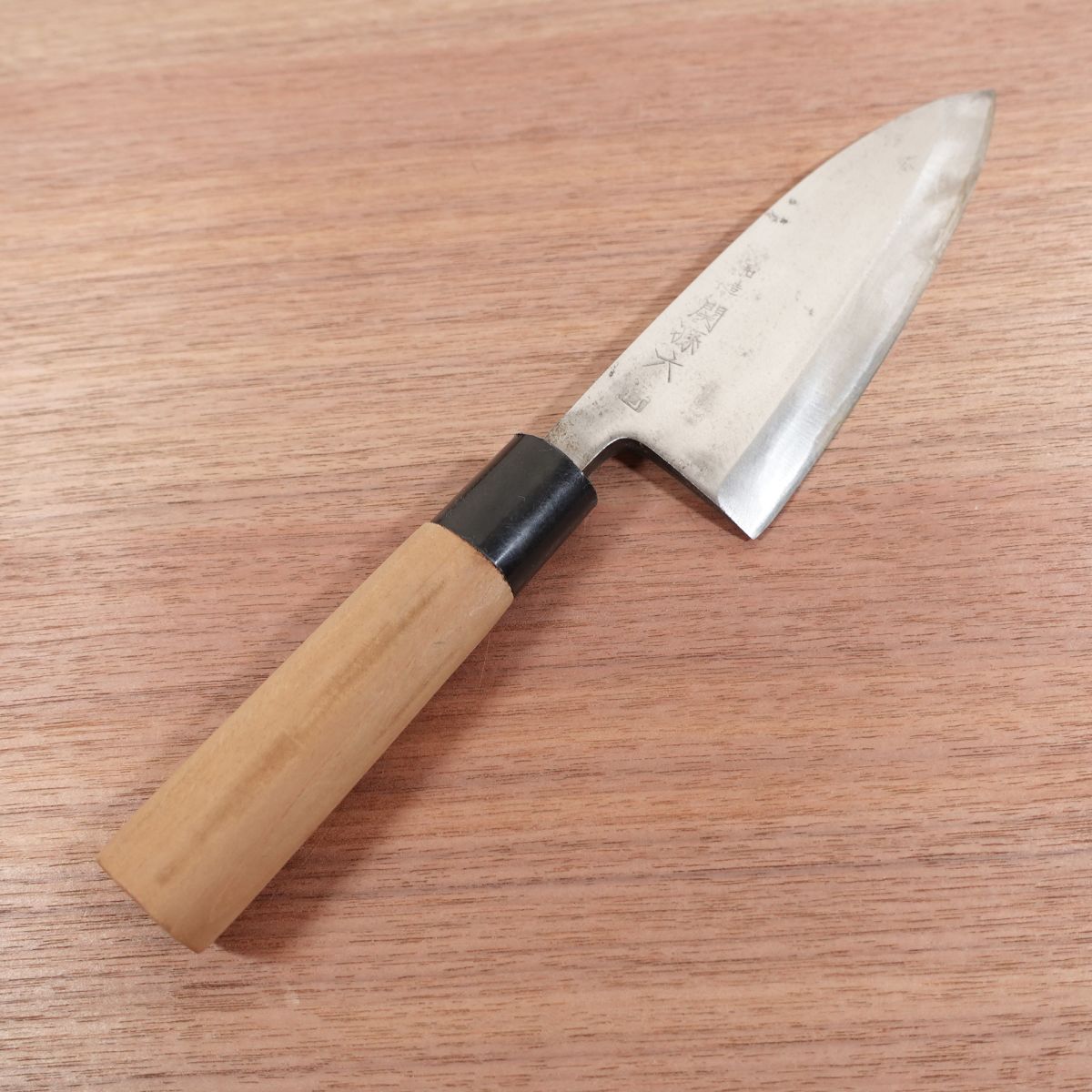 Seki Magoroku Deba Knife, Sharpened, Wazukuri Take, Carbon Steel, Single Bevel, 155mm