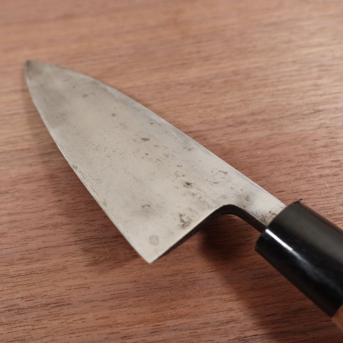 Seki Magoroku Deba Knife, Sharpened, Wazukuri Take, Carbon Steel, Single Bevel, 155mm