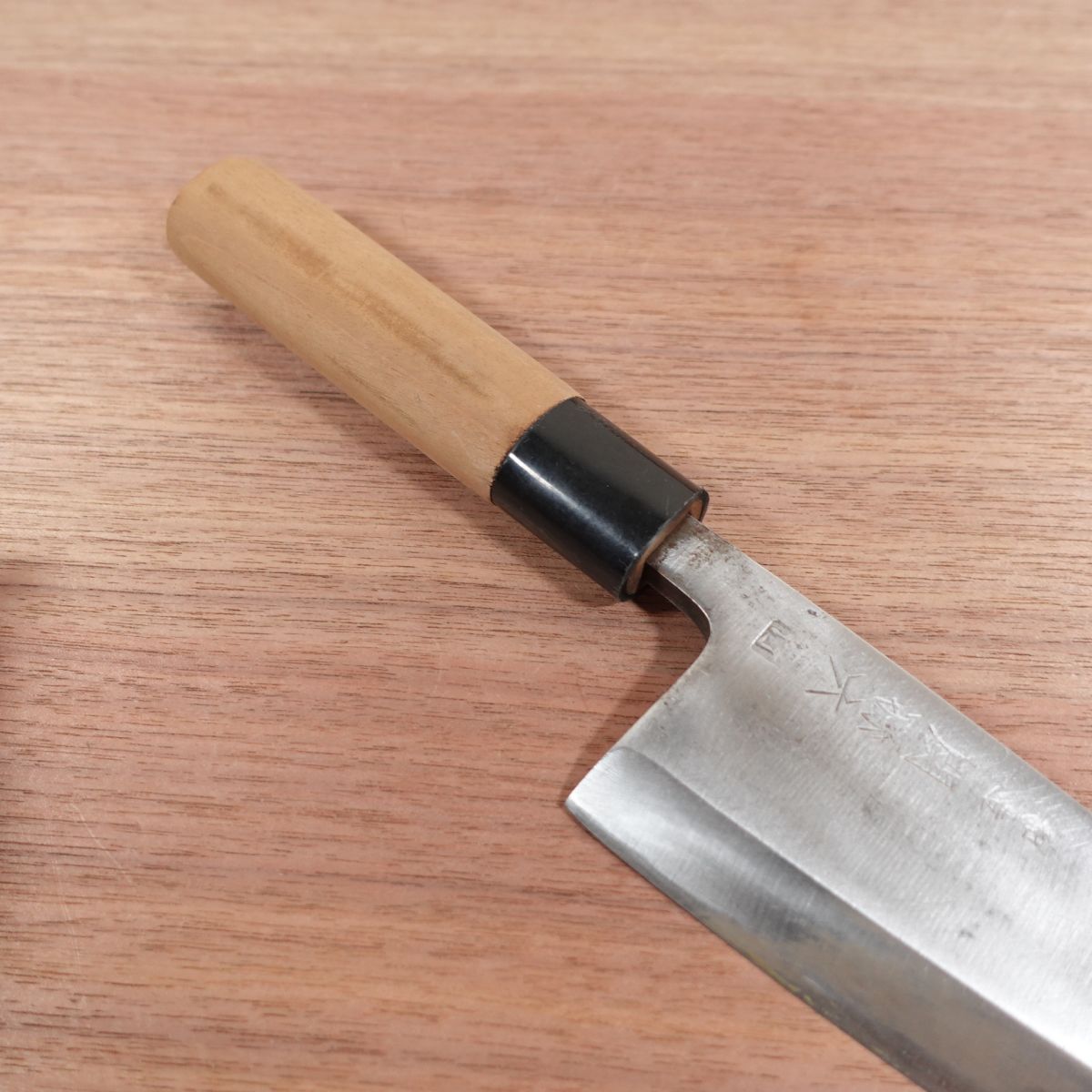 Seki Magoroku Deba Knife, Sharpened, Wazukuri Take, Carbon Steel, Single Bevel, 155mm