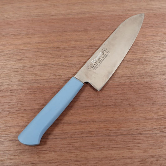 Masahiro Santoku Knife, Sharpened, Large All-Purpose Knife, Light Blue, Hamauchi Chinami x Masahiro Collaboration, 200mm