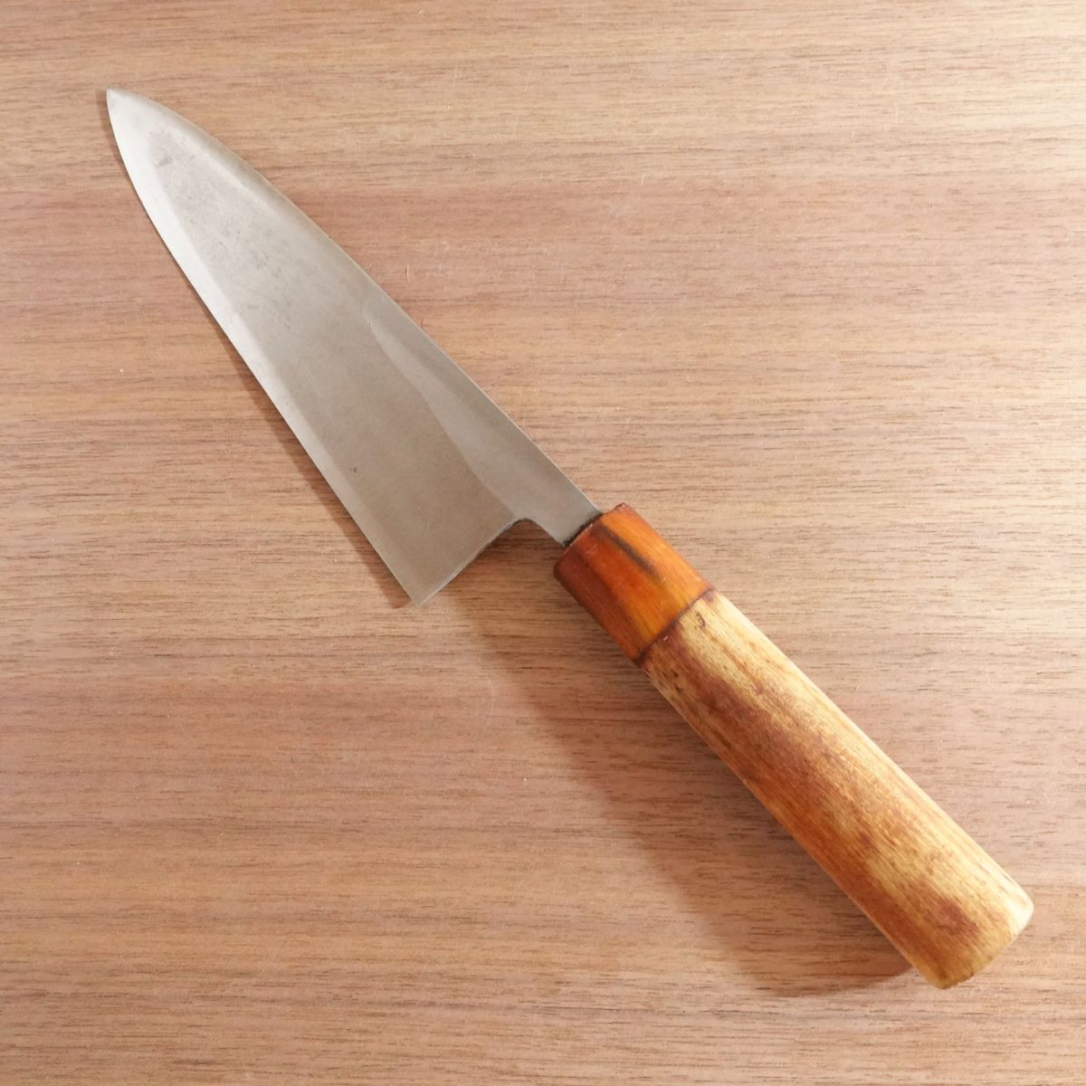 Aritsugu Large Deba Knife, Sharpened, Water Buffalo Handle, Special, Carbon Steel, Well Maintained, 205mm