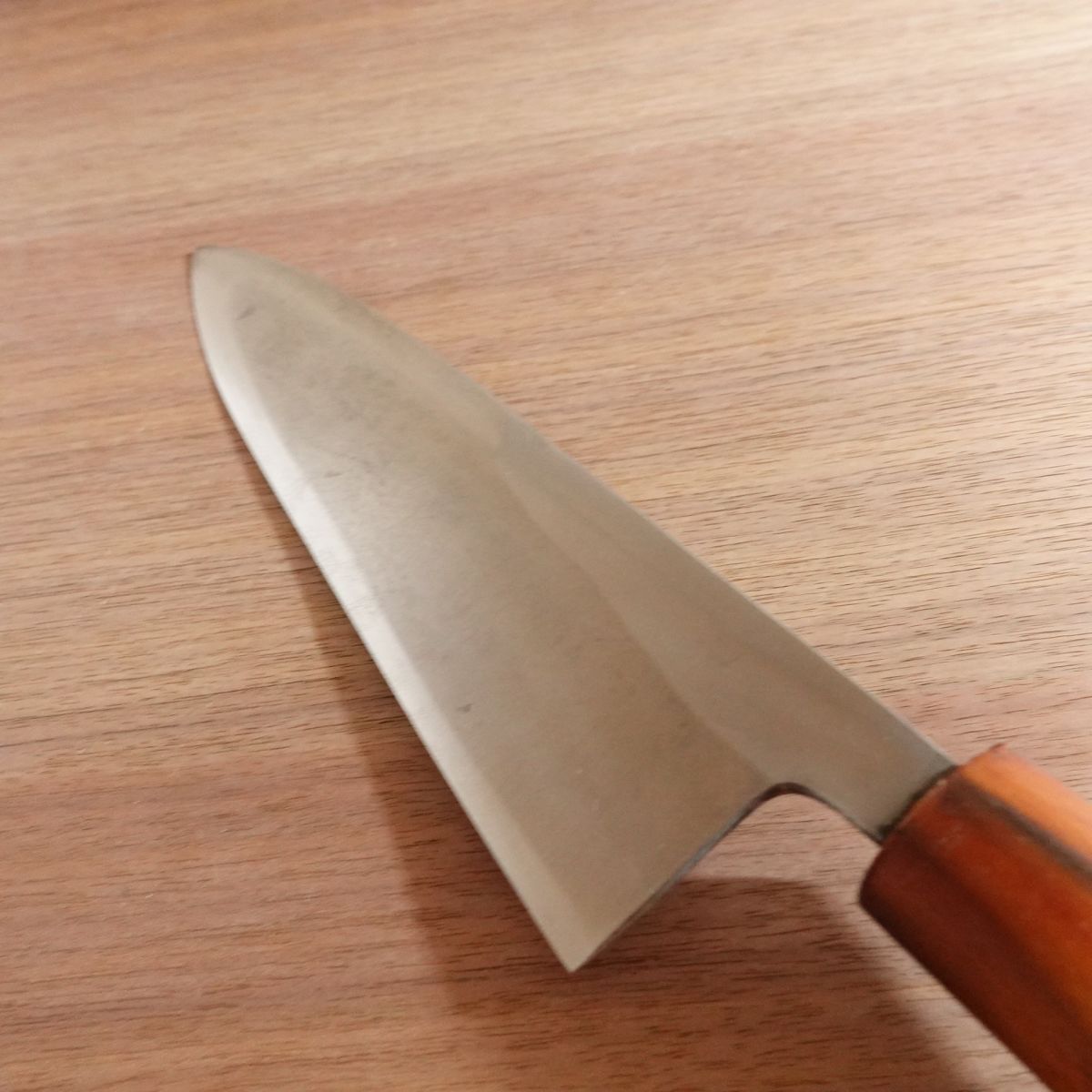 Aritsugu Large Deba Knife, Sharpened, Water Buffalo Handle, Special, Carbon Steel, Well Maintained, 205mm