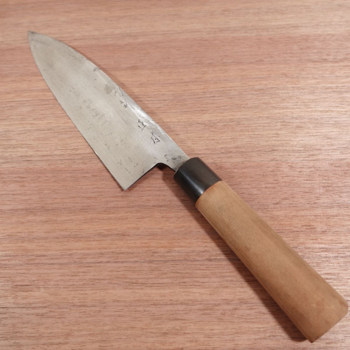 Masamoto Large Deba Knife, Sharpened, Water Buffalo Handle, Large Size, Carbon Steel, Single Bevel, 240mm
