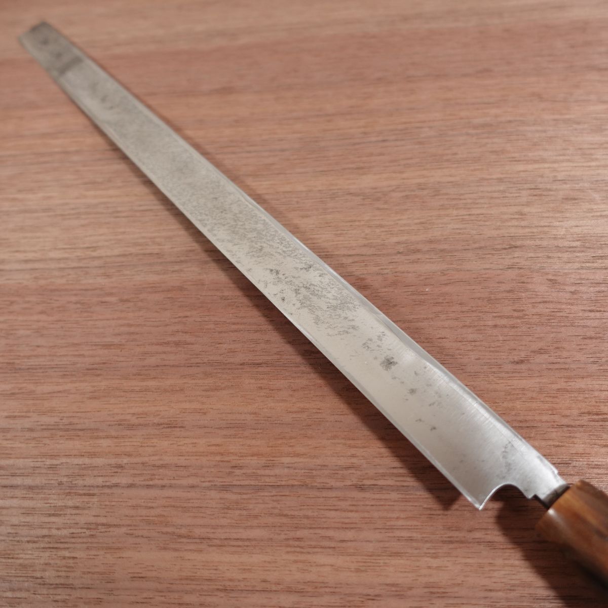 Masamoto Takohiki Knife, Sharpened, Water Buffalo Handle, Sashimi Knife, Carbon Steel, 365mm
