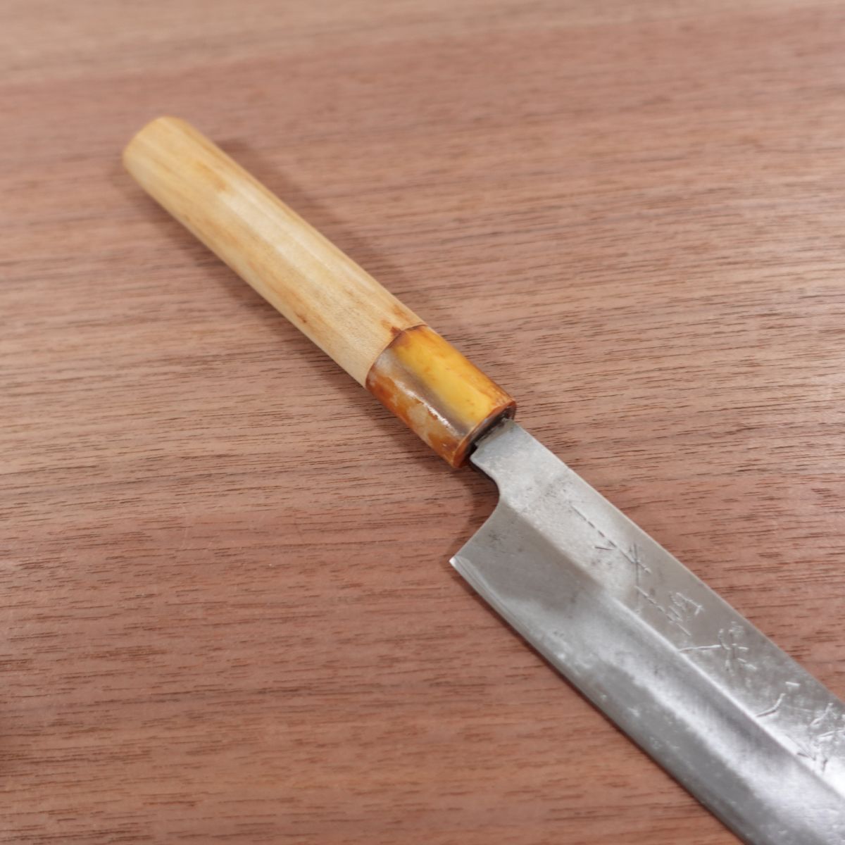 Sakai Ichiji Yanagiba Knife, Sharpened, Ichiji Special, White Water Buffalo Handle, Sashimi Knife, 210mm