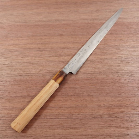 Sakai Kikumori Yanagiba Knife, Sharpened, White Water Buffalo Handle, Premium, Sashimi Knife, Well Maintained, 255mm