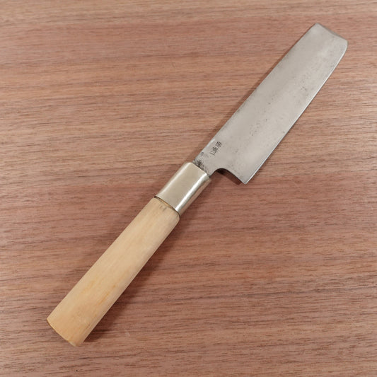 Sakai Soichi Usuba Knife, Sharpened, Single Bevel, Nakiri, Small Crack in Handle, 180mm