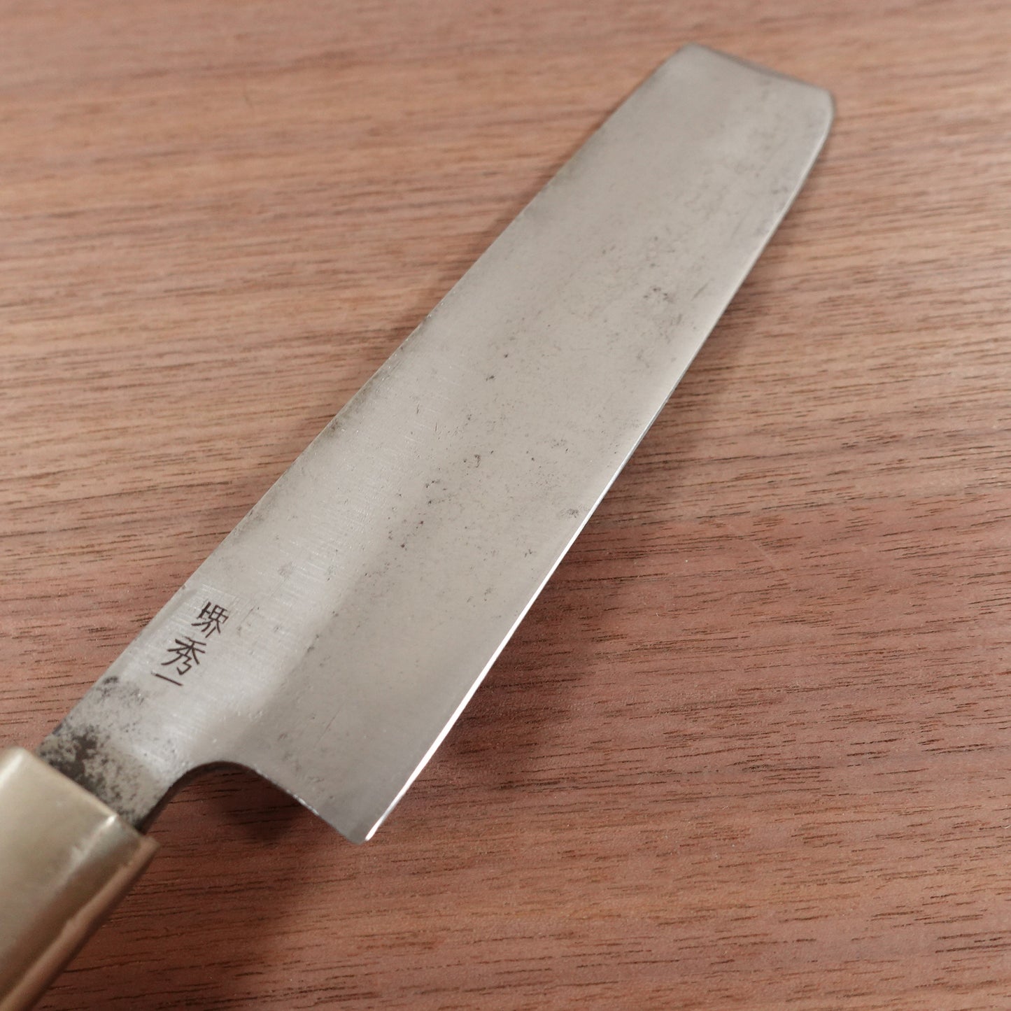 Sakai Soichi Usuba Knife, Sharpened, Single Bevel, Nakiri, Small Crack in Handle, 180mm