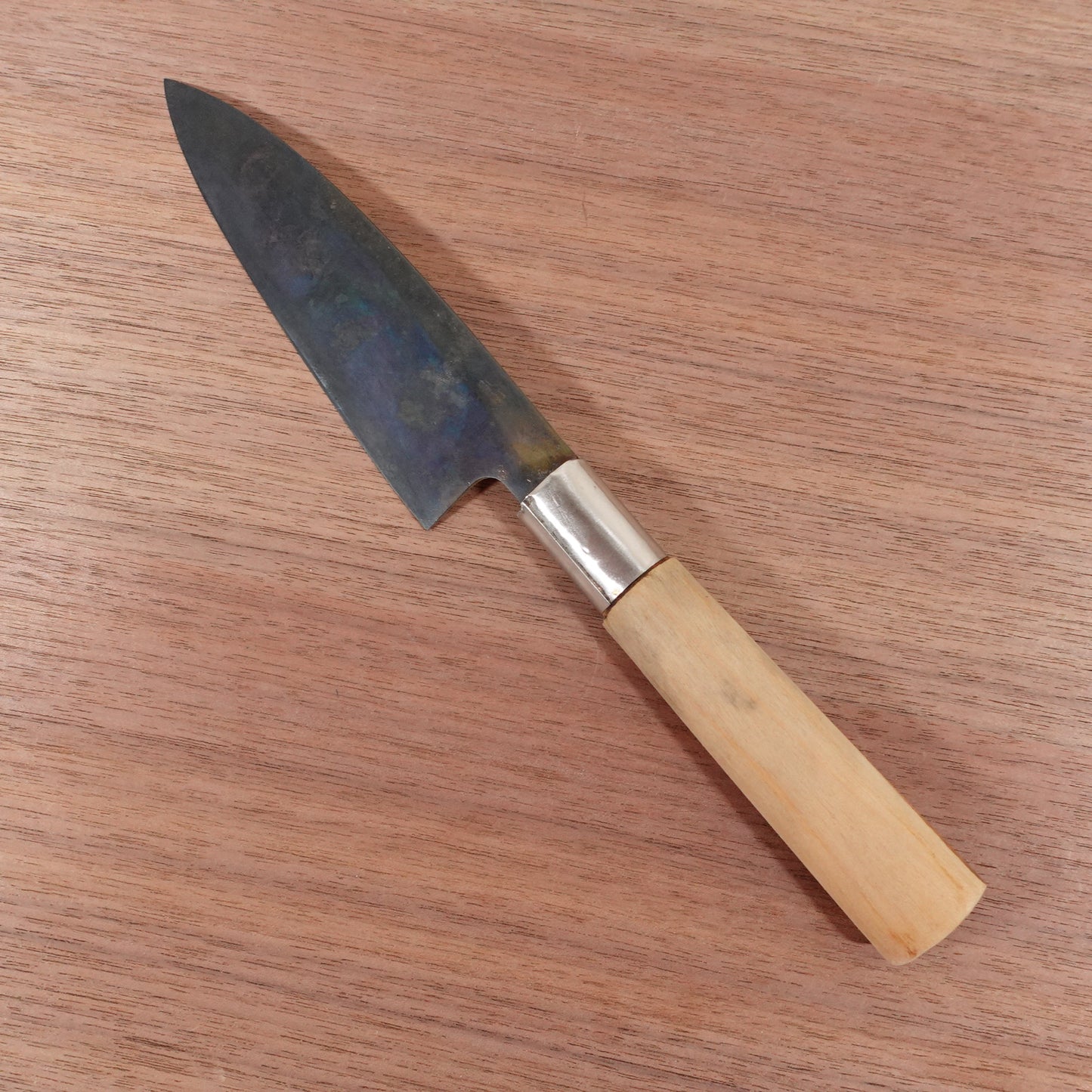 [HYPER REBORN] Sakai Ginya Funayuki Knife, Sharpened, Black Oxide Finish, Thin, Slim Deba, Carbon Steel, Single Bevel, 145mm