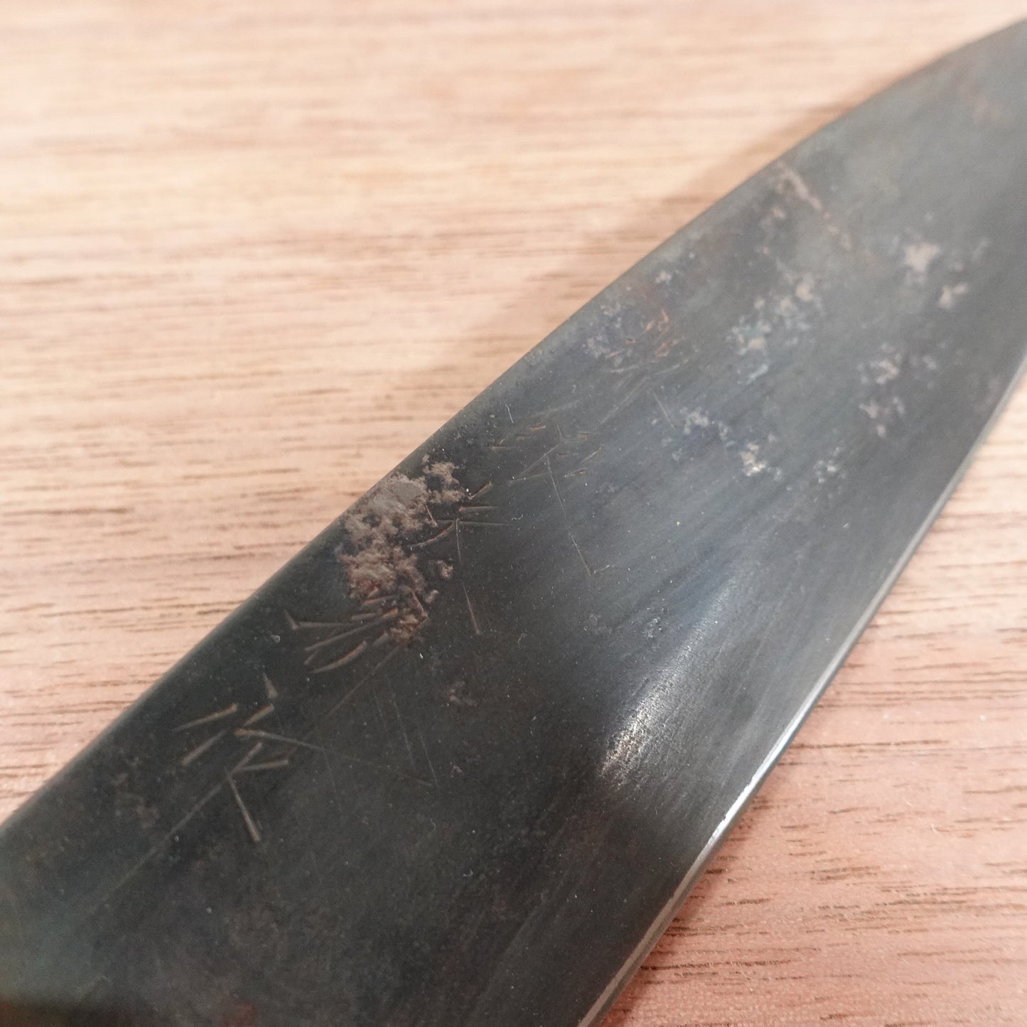 [HYPER REBORN] Sakai Ginya Funayuki Knife, Sharpened, Black Oxide Finish, Thin, Slim Deba, Carbon Steel, Single Bevel, 145mm