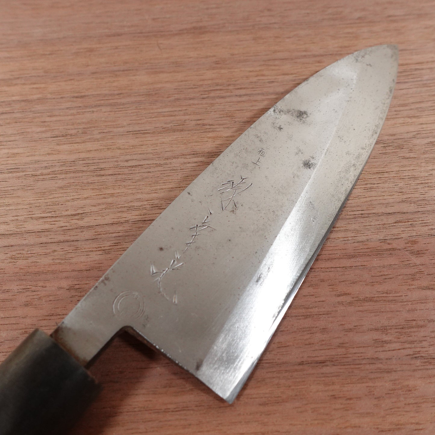 Sakai Yukimitsu Deba Knife, Sharpened, Water Buffalo Handle, Carbon Steel, Single Bevel, Premium, 170mm