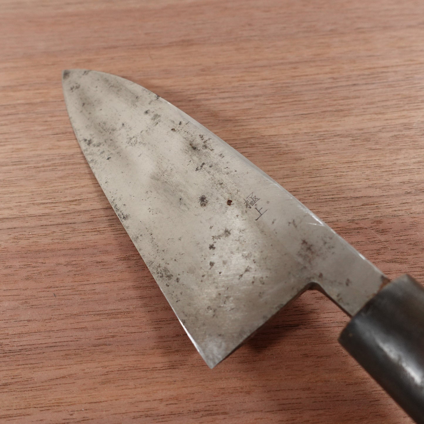 Sakai Yukimitsu Deba Knife, Sharpened, Water Buffalo Handle, Carbon Steel, Single Bevel, Premium, 170mm