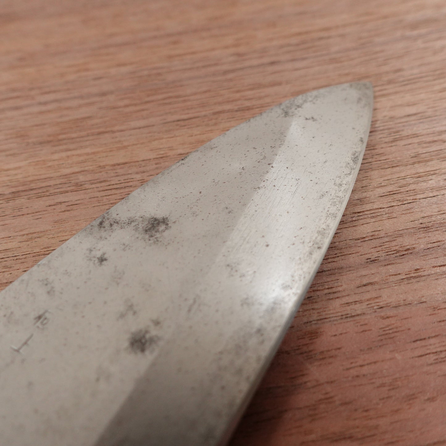 Sakai Yukimitsu Deba Knife, Sharpened, Water Buffalo Handle, Carbon Steel, Single Bevel, Premium, 170mm