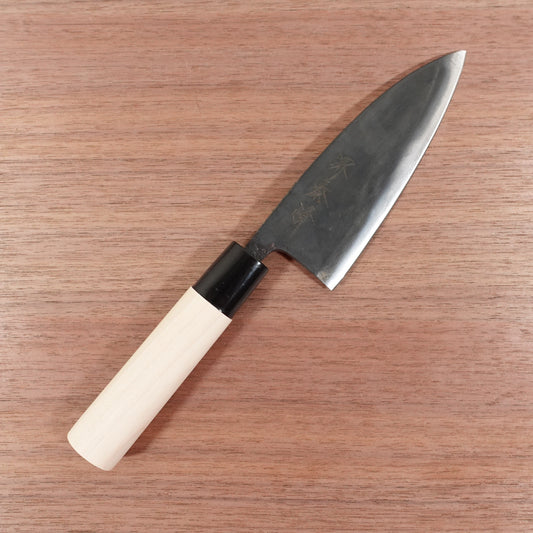 Sekimagoroku Deba Knife, Sharpened, Ginju, Carbon Steel, Single Bevel, 150mm