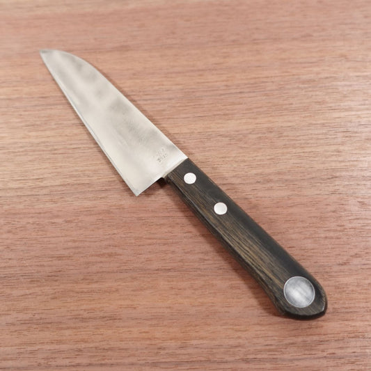 Kanetatsu Ko-Santoku Knife, Sharpened, Laminated Steel, All-Purpose Knife, Wide Petty, 135mm