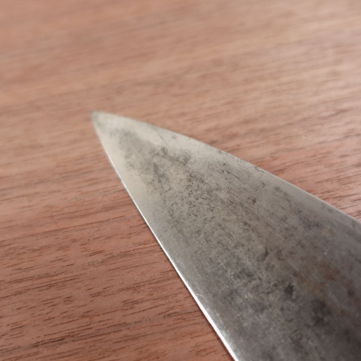 Signature faded Deba Knife, Sharpened, Former Kurouchi Finish, Rustic, Carbon Steel, Single Bevel, 165mm