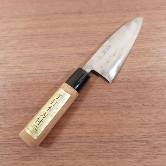 Kiyotsuna Aji-Kiri Knife, Sharpened, Ko-Deba, Horse Mackerel Knife, Kiyotsuna, Lightly Used, 120mm