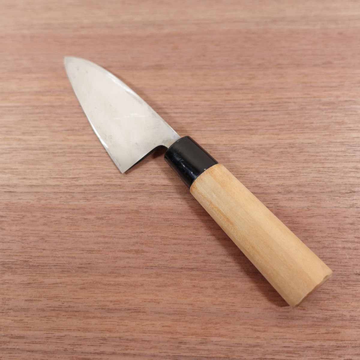 Kiyotsuna Aji-Kiri Knife, Sharpened, Ko-Deba, Horse Mackerel Knife, Kiyotsuna, Lightly Used, 120mm