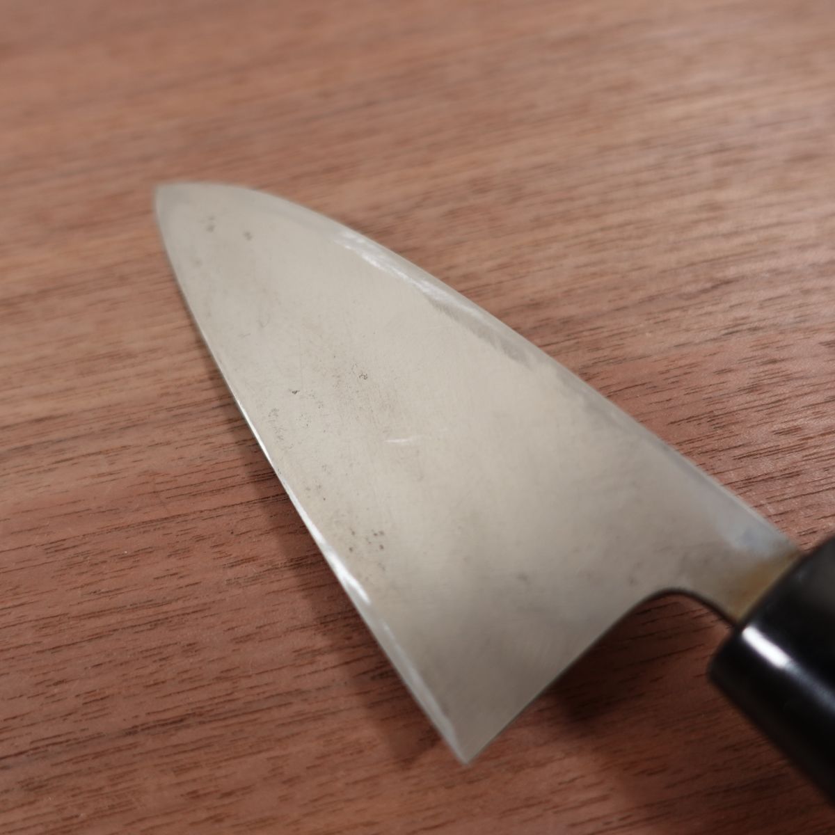 Kiyotsuna Aji-Kiri Knife, Sharpened, Ko-Deba, Horse Mackerel Knife, Kiyotsuna, Lightly Used, 120mm