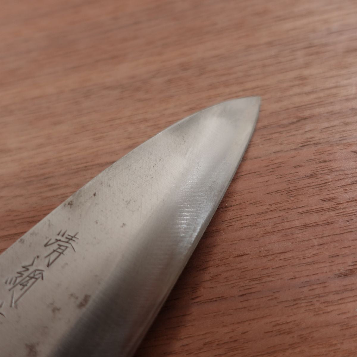 Kiyotsuna Aji-Kiri Knife, Sharpened, Ko-Deba, Horse Mackerel Knife, Kiyotsuna, Lightly Used, 120mm
