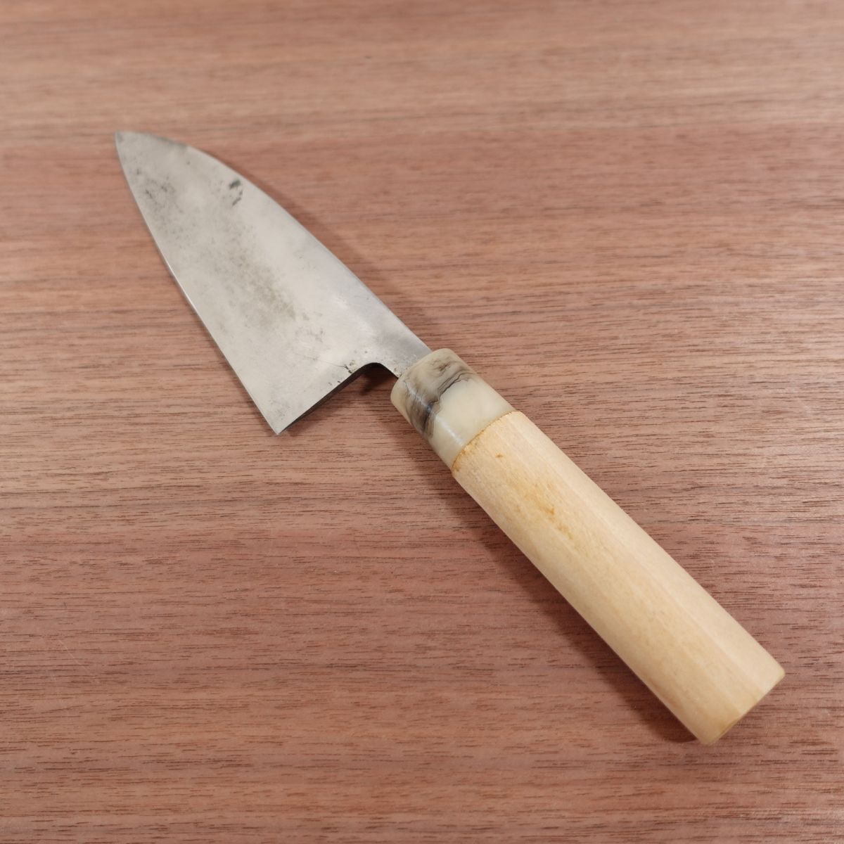Senzo Deba Knife, Sharpened, White Ferrule, High Grade, Lightly Used, 155mm