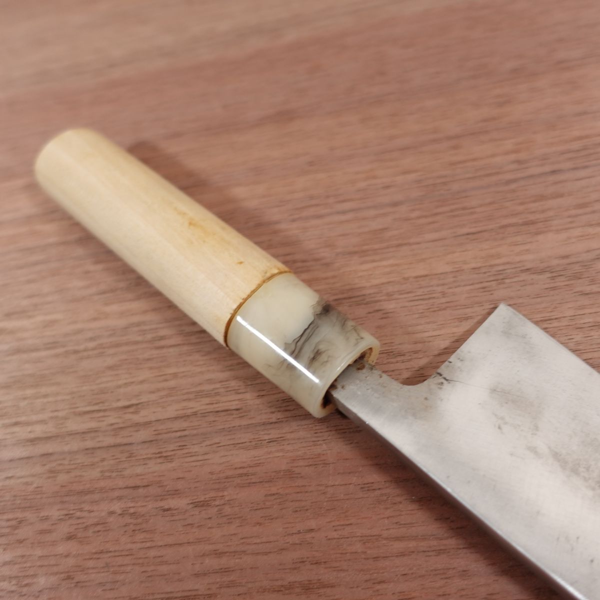 Senzo Deba Knife, Sharpened, White Ferrule, High Grade, Lightly Used, 155mm