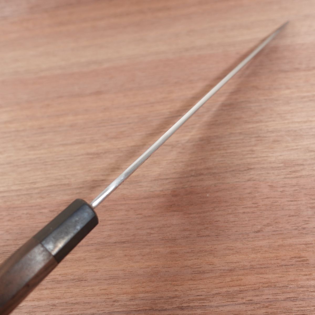 Minamoto Izumimasa Yanagiba Knife, Sharpened, Octagonal Water Buffalo Handle, Sashimi Knife, Carbon Steel, 300mm