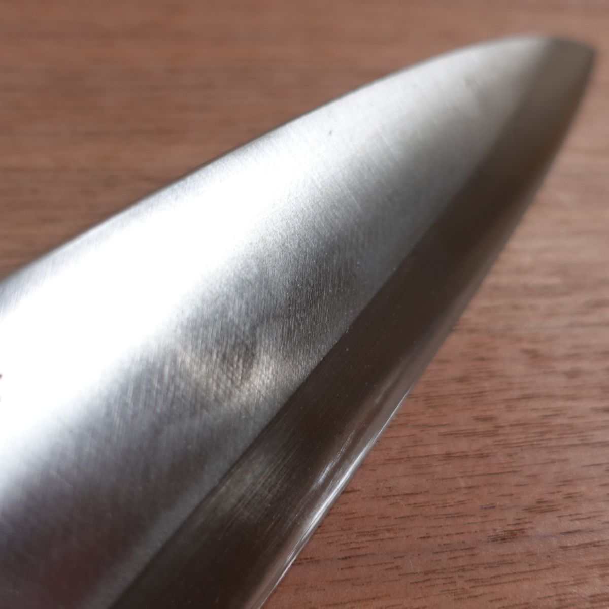 Shodai Masayoshi Honyaki Large Deba Knife, Sharpened, Water Buffalo Handle, White Ferrule, Syoudai Masayoshi, Carbon Steel, 225mm