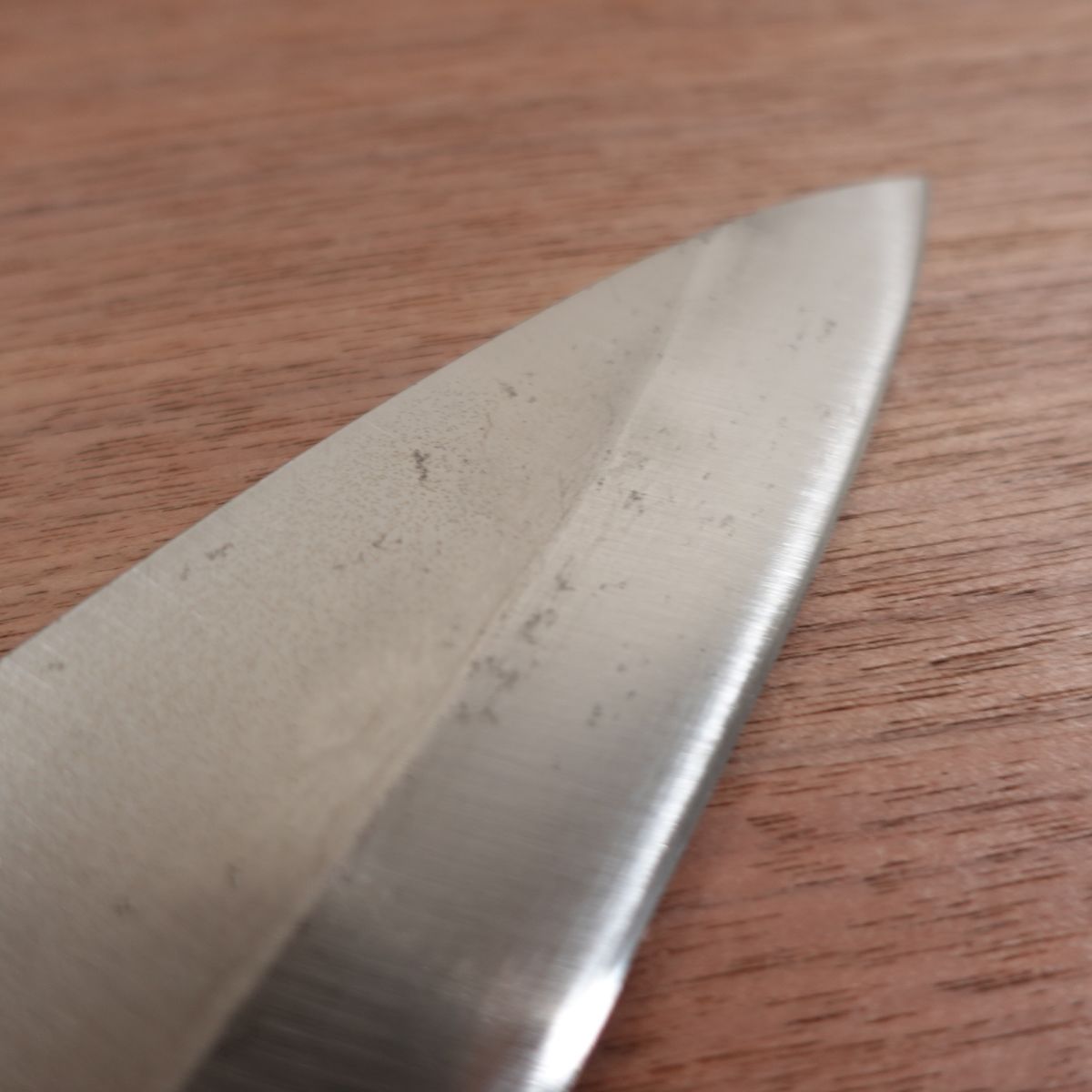 Shodai Masayoshi Honyaki Large Deba Knife, Sharpened, Water Buffalo Handle, White Ferrule, Syoudai Masayoshi, Carbon Steel, 225mm