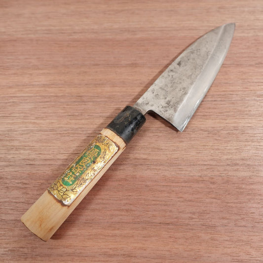 Togoro Ai-Deba Knife, Sharpened, Carbon Steel, Single Bevel, Thin Deba, Stored Item, 150mm
