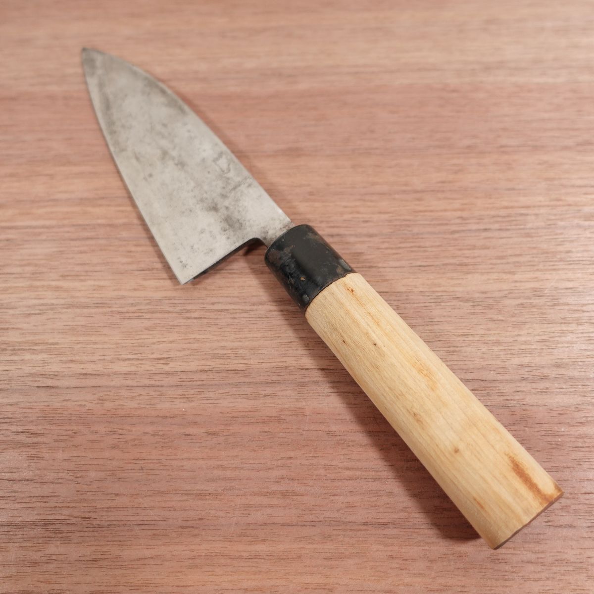 Togoro Ai-Deba Knife, Sharpened, Carbon Steel, Single Bevel, Thin Deba, Stored Item, 150mm