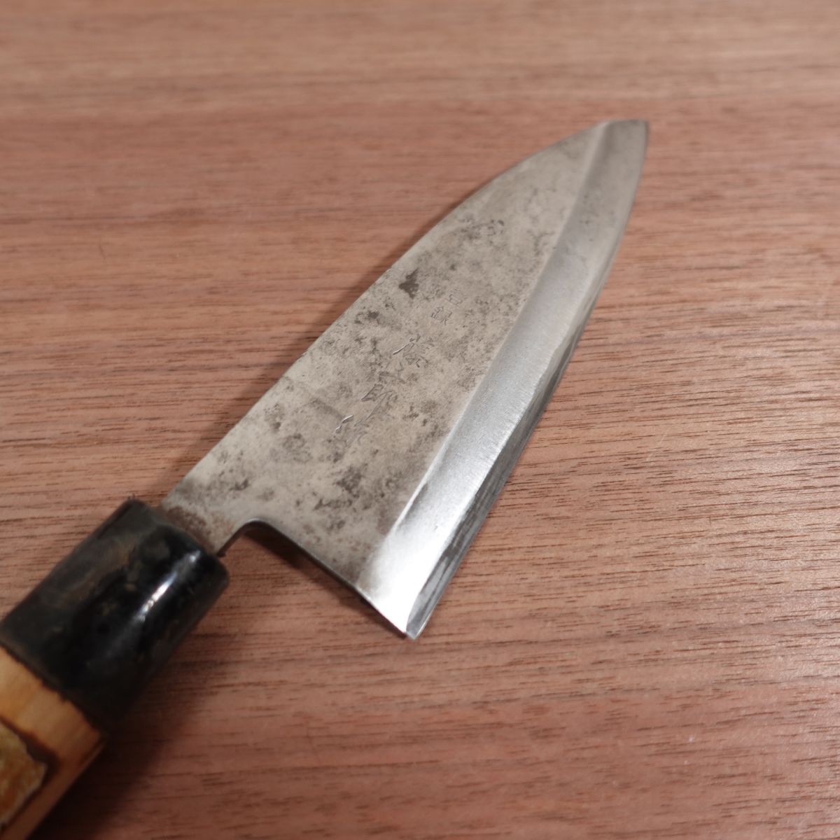 Togoro Ai-Deba Knife, Sharpened, Carbon Steel, Single Bevel, Thin Deba, Stored Item, 150mm