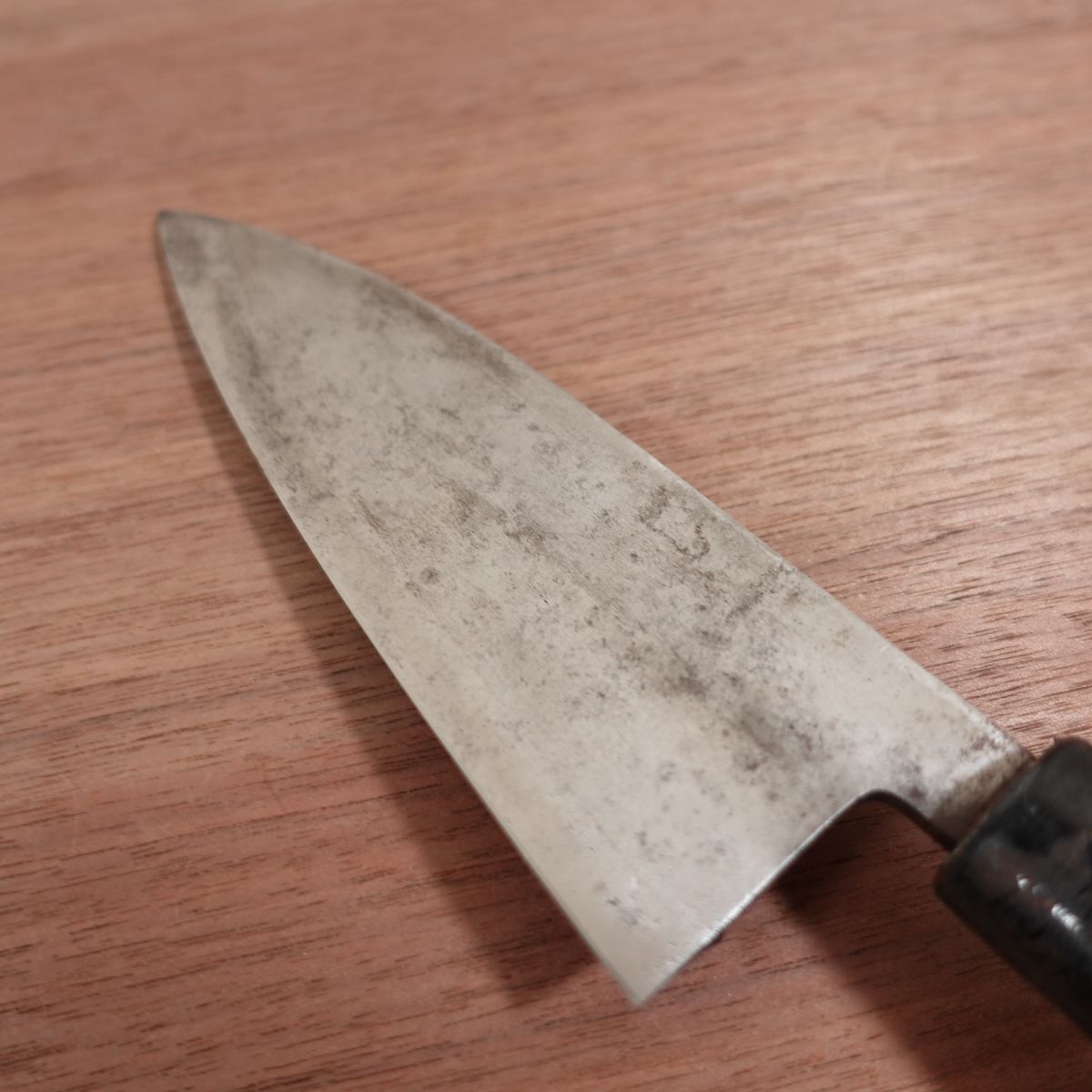 Togoro Ai-Deba Knife, Sharpened, Carbon Steel, Single Bevel, Thin Deba, Stored Item, 150mm