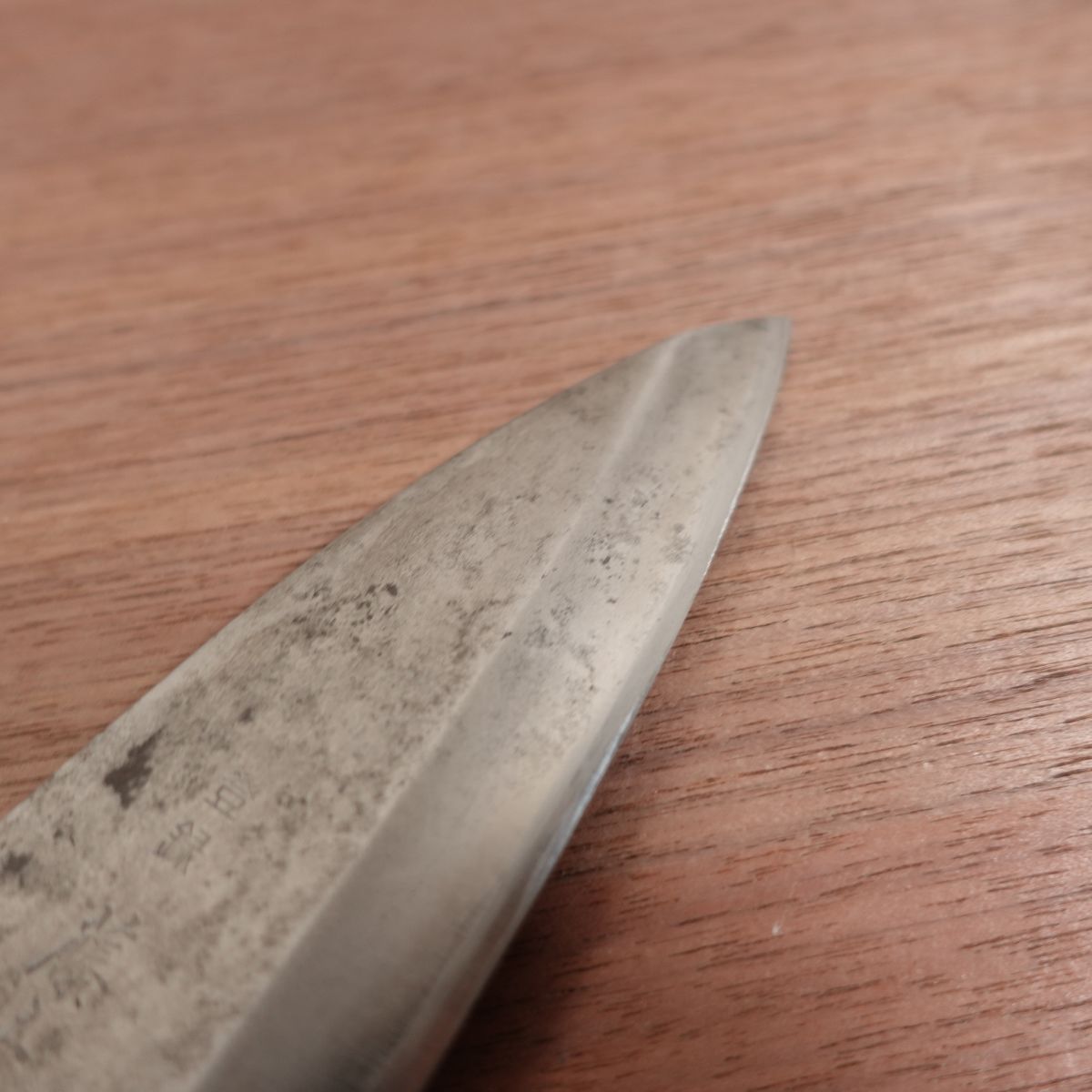Togoro Ai-Deba Knife, Sharpened, Carbon Steel, Single Bevel, Thin Deba, Stored Item, 150mm