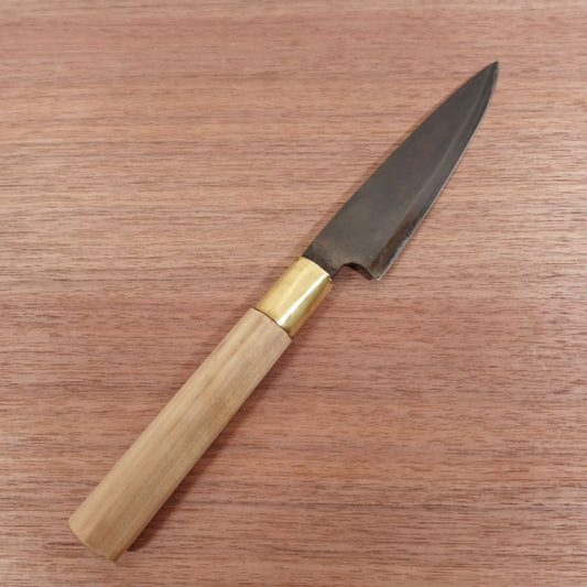 [HYPER REBORN] Funayuki Knife, Sharpened, Black Oxide Finish, Thin Blade, Carbon Steel, Wa-Petty, Ko-Deba, 140mm