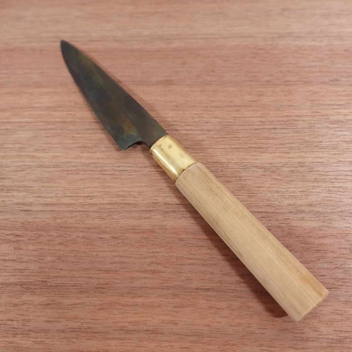 [HYPER REBORN] Funayuki Knife, Sharpened, Black Oxide Finish, Thin Blade, Carbon Steel, Wa-Petty, Ko-Deba, 140mm